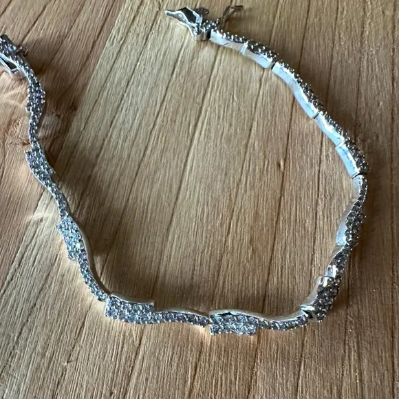 Natural Diamond Sterling Bracelet - Picture 3 of 13